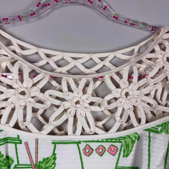 Lilly Pulitzer Lacina Mint Julep Kentucky Derby Shift Lattice Dress Size 10 - Picture 7 of 15